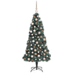 vidaXL Künstlicher beleuchteter Weihnachtsbaum mit Kugel-Set 120 cm