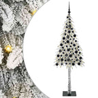 vidaXL Weihnachtsbaum mit 300 LEDs Weiß 180 cm PE und Stahl