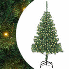 vidaXL Weihnachtsbaum mit 300 LEDs mit Ständer Grün 180 cm PVC