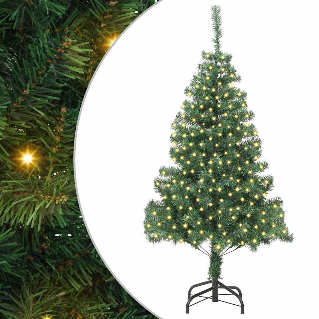 vidaXL Weihnachtsbaum mit 300 LEDs mit Ständer Grün 180 cm PVC