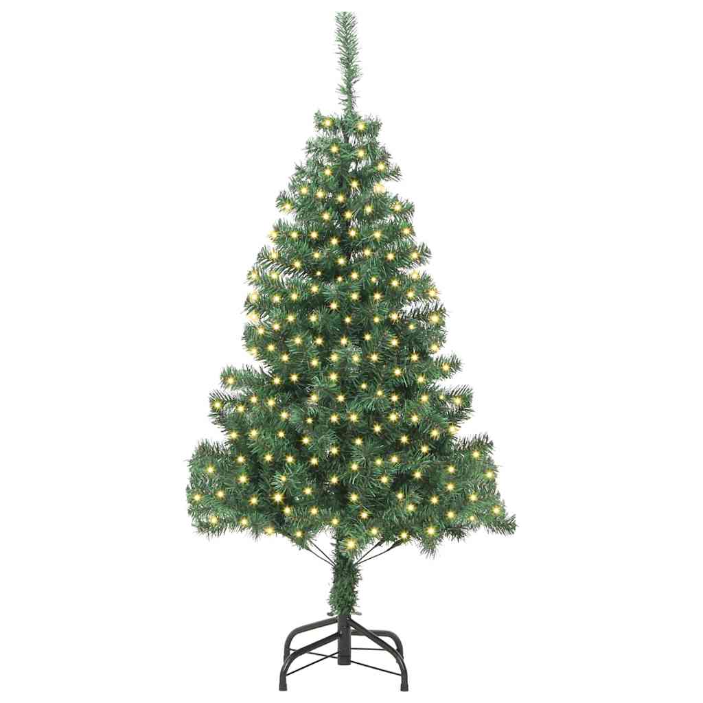 vidaXL Weihnachtsbaum mit 300 LEDs mit Ständer Grün 180 cm PVC