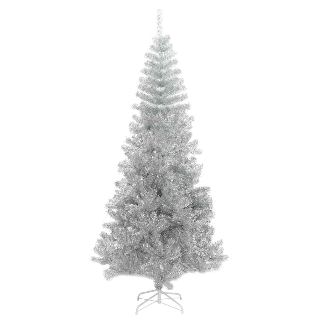 vidaXL Weihnachtsbaum mit 300 LEDs mit Ständer Silber 240 cm PET