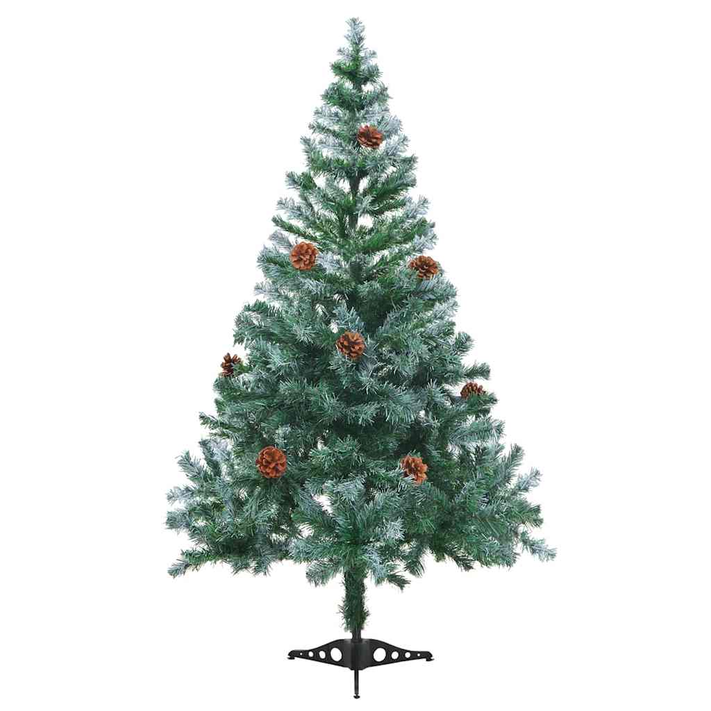 vidaXL Künstlicher Weihnachtsbaum Grün 150 cm PVC und Stahl