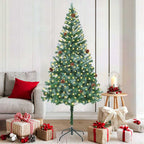 vidaXL Künstlicher Weihnachtsbaum Grün 150 cm PVC und Stahl