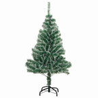 vidaXL Künstlicher Weihnachtsbaum beschneit mit LED Licht 150 cm