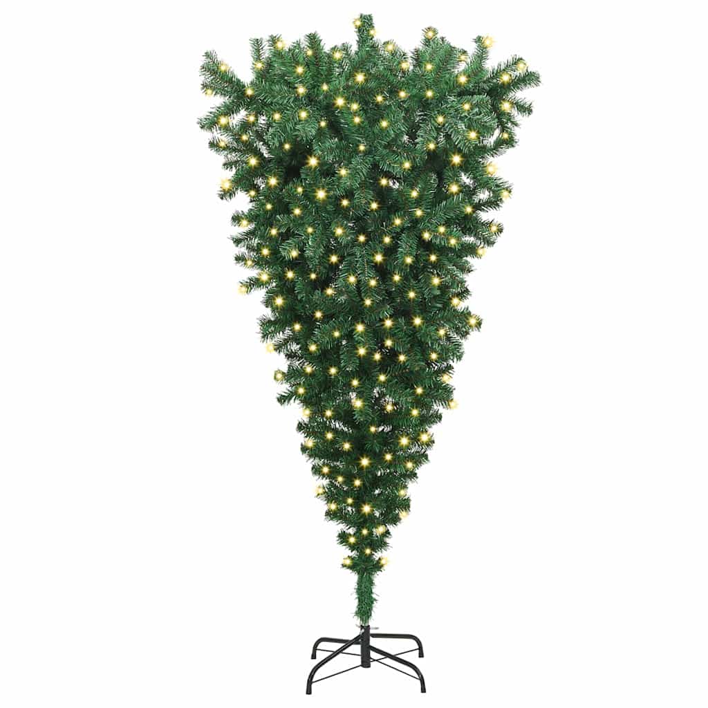 vidaXL Umgedrehter künstlicher vorbeleuchteter Weihnachtsbaum 180 cm