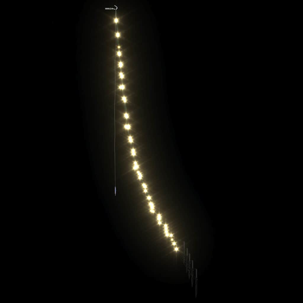 vidaXL LED Weihnachtsbaum mit Erdspießen Warmes Weiß 182 cm Metall