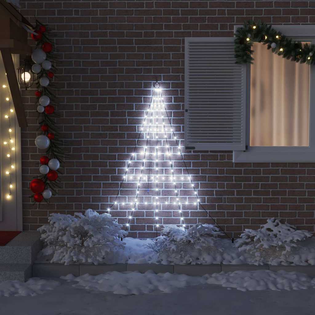 vidaXL LED Weihnachtsbaum mit Erdspießen Kaltweiß 182 cm Metall