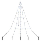 vidaXL LED Weihnachtsbaum mit Erdspießen Kaltweiß 182 cm Metall