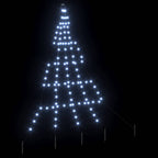 vidaXL LED Weihnachtsbaum mit Erdspießen Kaltweiß 182 cm Metall