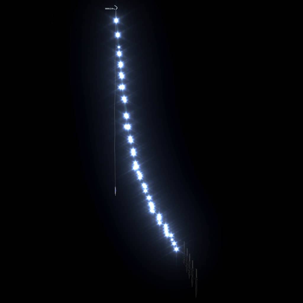 vidaXL LED Weihnachtsbaum mit Erdspießen Kaltweiß 182 cm Metall
