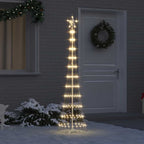 vidaXL LED-Weihnachtsbaum Warmes Weiß 51 x 51 x 190 cm Metall