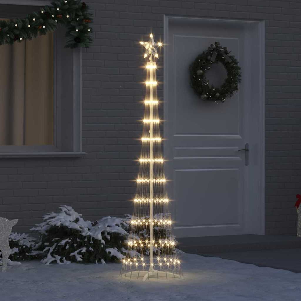 vidaXL LED-Weihnachtsbaum Warmes Weiß 51 x 51 x 190 cm Metall