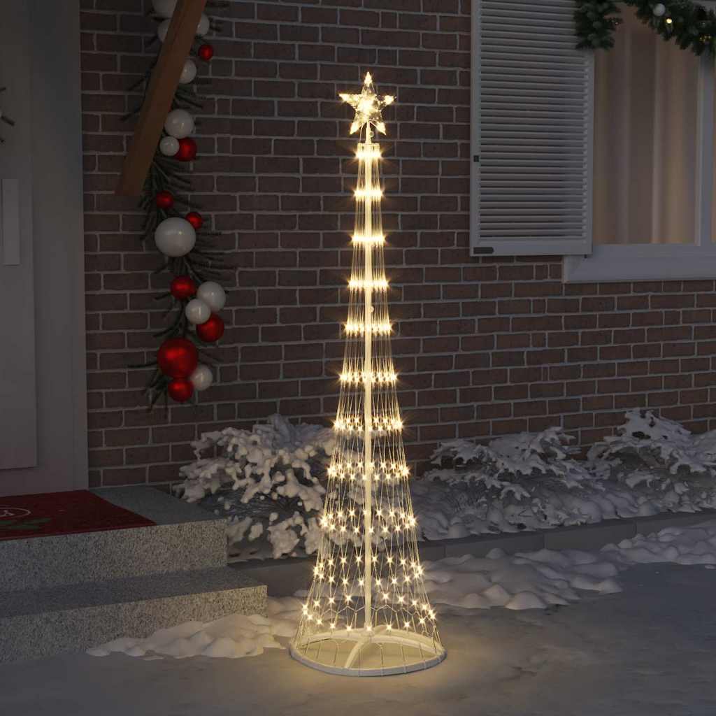 vidaXL LED-Weihnachtsbaum Warmes Weiß 51 x 51 x 190 cm Metall