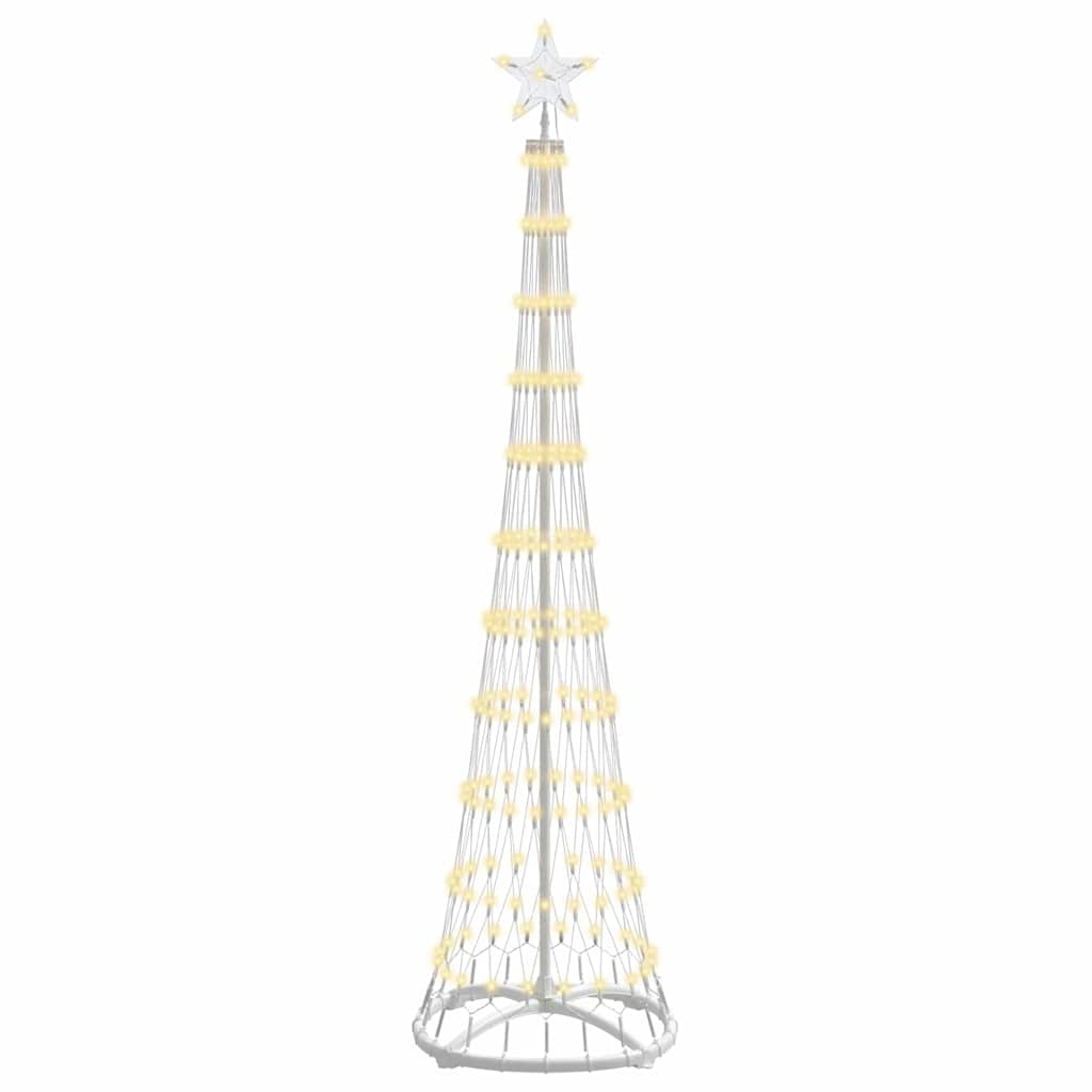 vidaXL LED-Weihnachtsbaum Warmes Weiß 51 x 51 x 190 cm Metall