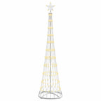vidaXL LED-Weihnachtsbaum Warmes Weiß 51 x 51 x 190 cm Metall