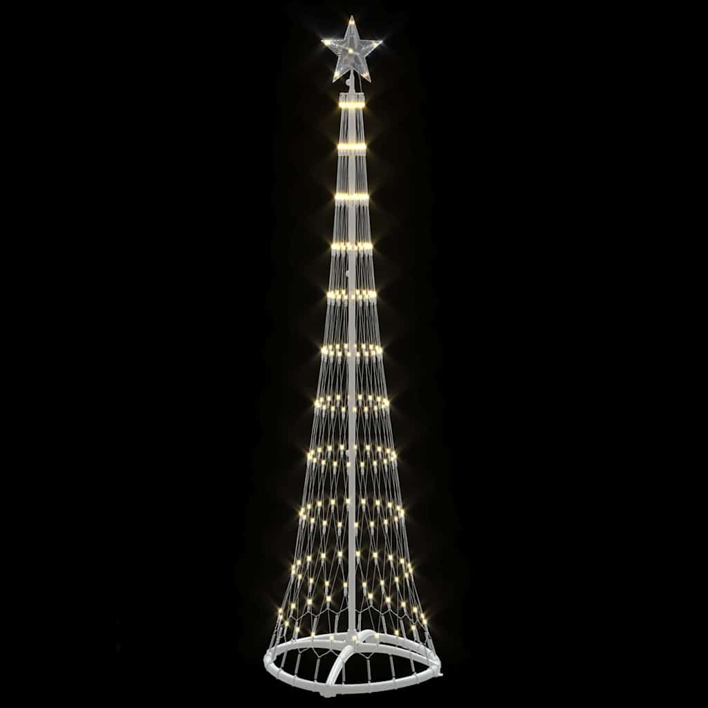 vidaXL LED-Weihnachtsbaum Warmes Weiß 51 x 51 x 190 cm Metall