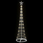 vidaXL LED-Weihnachtsbaum Warmes Weiß 51 x 51 x 190 cm Metall