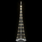 vidaXL LED-Weihnachtsbaum Warmes Weiß 51 x 51 x 190 cm Metall