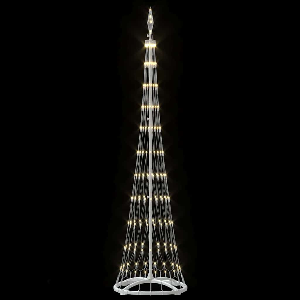 vidaXL LED-Weihnachtsbaum Warmes Weiß 51 x 51 x 190 cm Metall