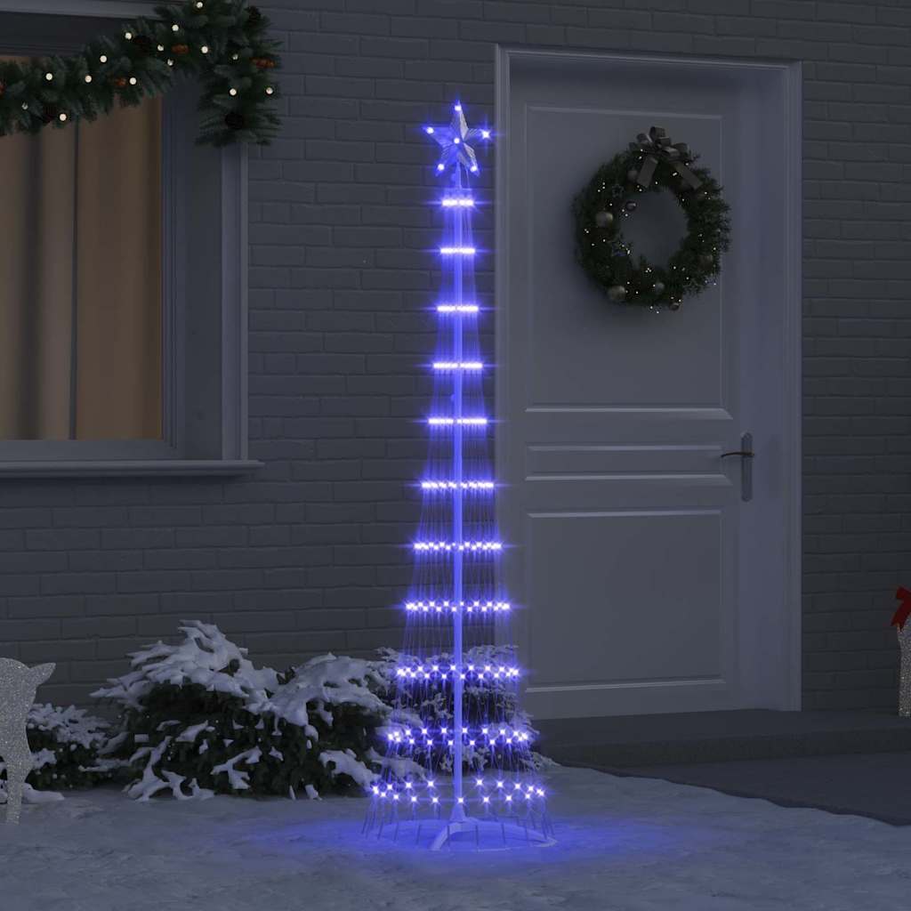 vidaXL LED-Weihnachtsbaum mit 230 LEDs Blau 51 x 51 x 190 cm Metall