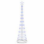 vidaXL LED-Weihnachtsbaum mit 230 LEDs Blau 51 x 51 x 190 cm Metall