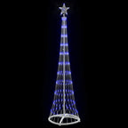 vidaXL LED-Weihnachtsbaum mit 230 LEDs Blau 51 x 51 x 190 cm Metall