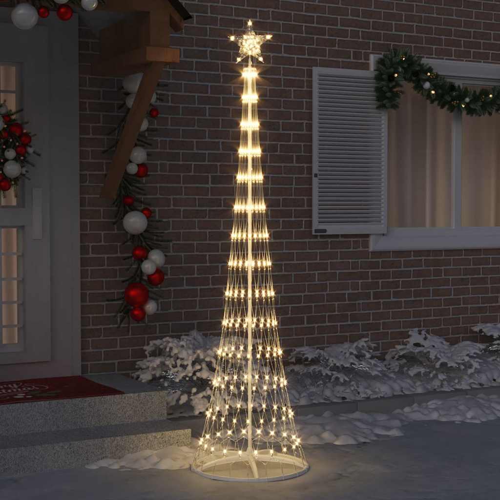 vidaXL LED-Weihnachtsbaum mit 290 LEDs Warmes Weiß 250 cm Metall