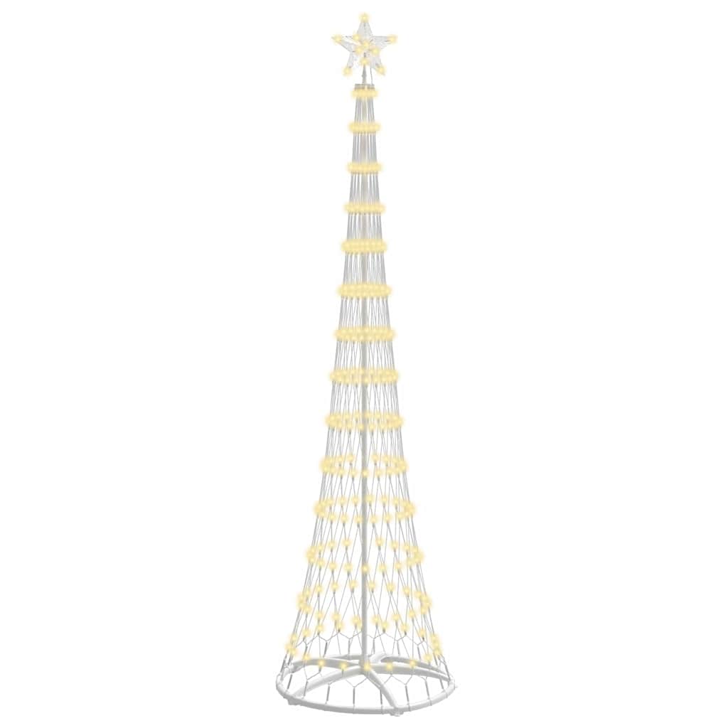 vidaXL LED-Weihnachtsbaum mit 290 LEDs Warmes Weiß 250 cm Metall