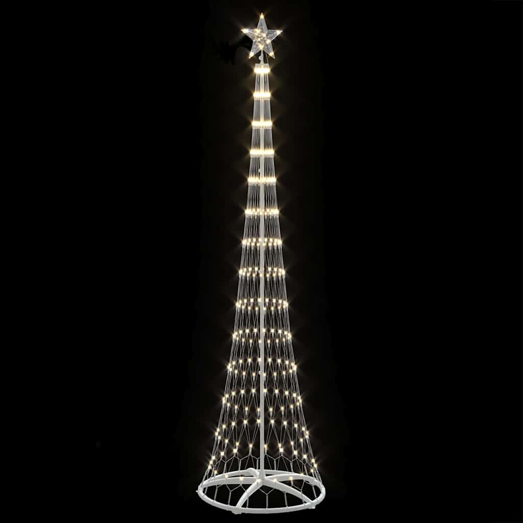 vidaXL LED-Weihnachtsbaum mit 290 LEDs Warmes Weiß 250 cm Metall
