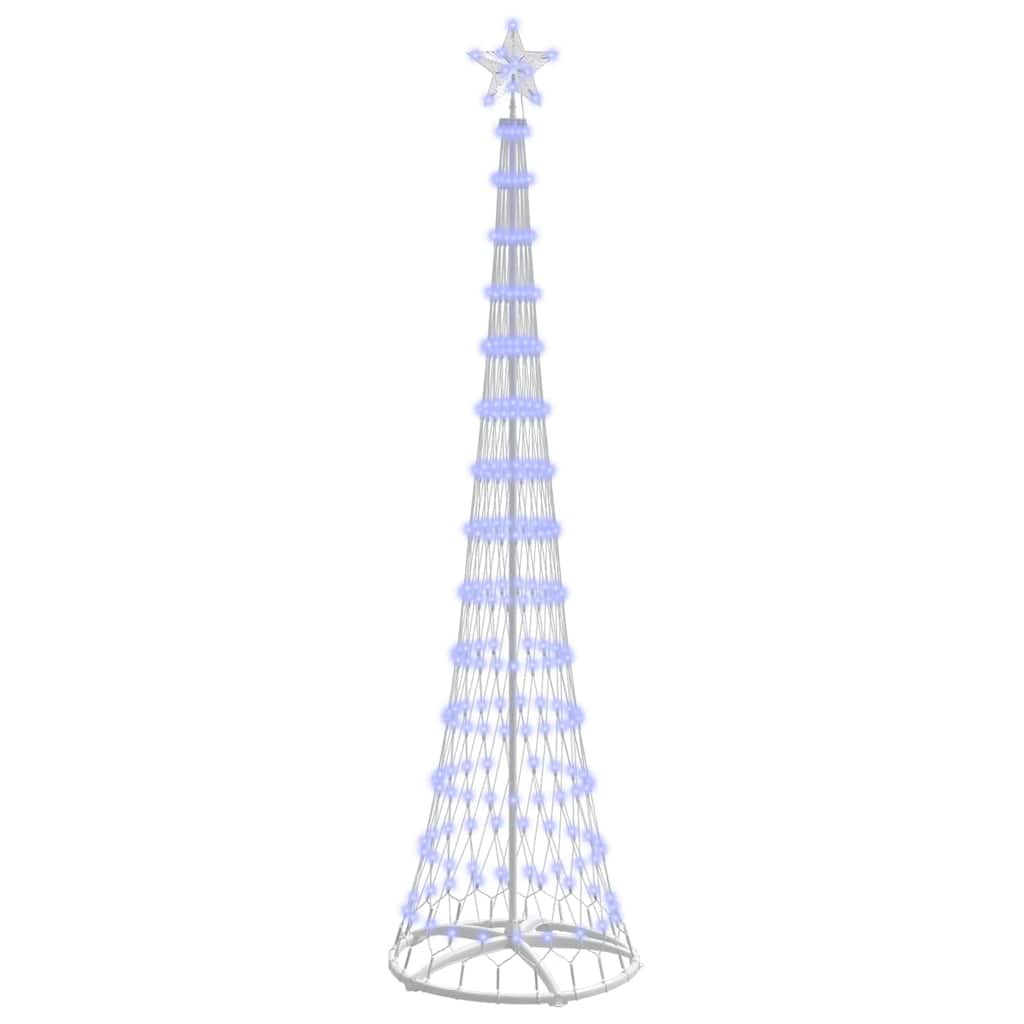 vidaXL LED-Weihnachtsbaum mit 290 LEDs mit Ständer Blau 250 cm Metall