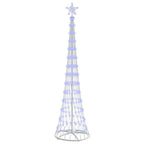 vidaXL LED-Weihnachtsbaum mit 290 LEDs mit Ständer Blau 250 cm Metall