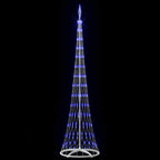 vidaXL LED-Weihnachtsbaum mit 290 LEDs mit Ständer Blau 250 cm Metall