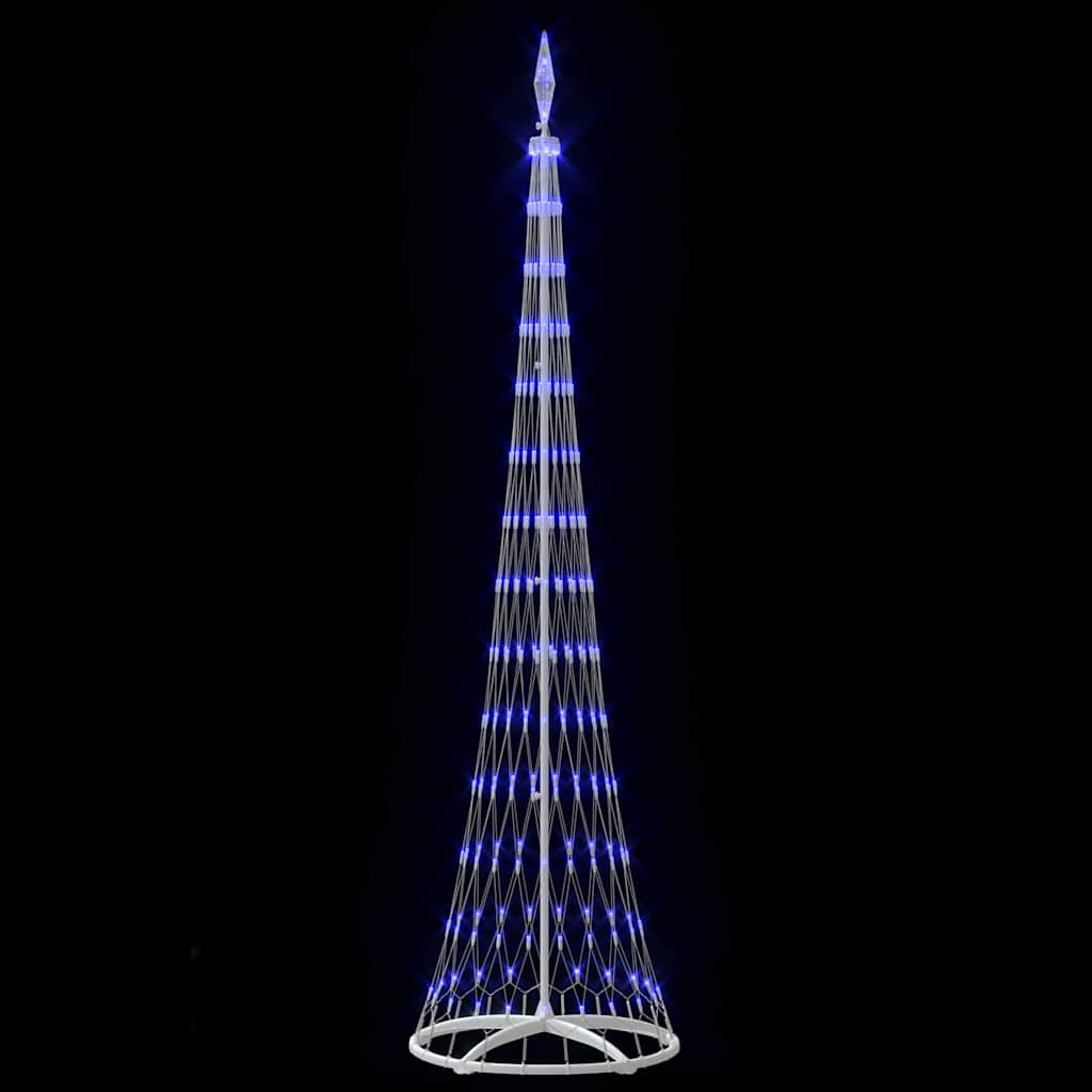 vidaXL LED-Weihnachtsbaum mit 290 LEDs mit Ständer Blau 250 cm Metall