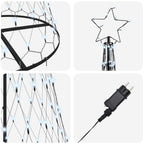 vidaXL LED-Weihnachtsbaum mit 295 LEDs Kaltweiß 250 cm Metall