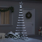 vidaXL LED-Weihnachtsbaum mit 295 LEDs Kaltweiß 250 cm Metall