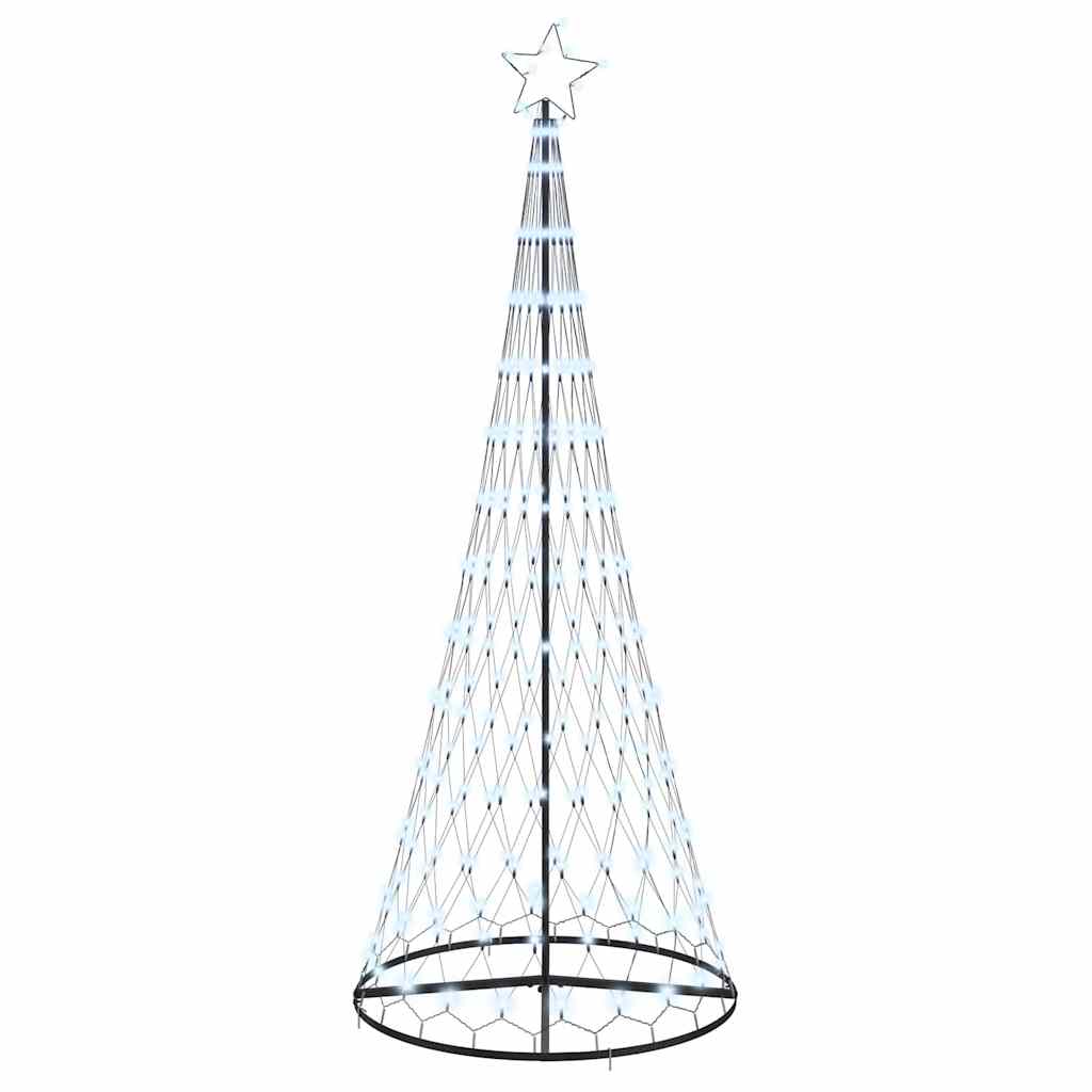 vidaXL LED-Weihnachtsbaum mit 295 LEDs Kaltweiß 250 cm Metall