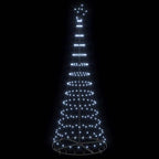 vidaXL LED-Weihnachtsbaum mit 295 LEDs Kaltweiß 250 cm Metall