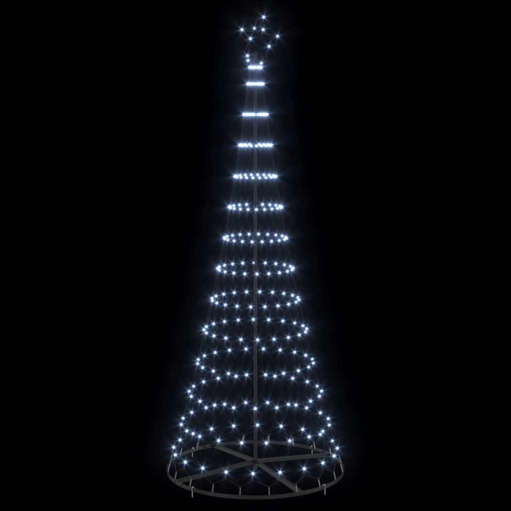 vidaXL LED-Weihnachtsbaum mit 295 LEDs Kaltweiß 250 cm Metall