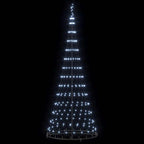vidaXL LED-Weihnachtsbaum mit 295 LEDs Kaltweiß 250 cm Metall