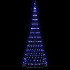 vidaXL LED-Weihnachtsbaum mit 295 LEDs mit Ständer Blau 250 cm Metall