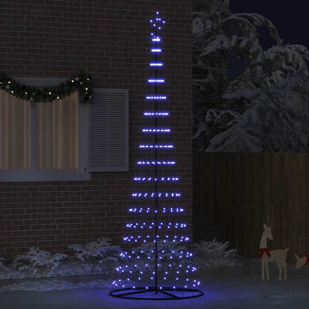 vidaXL LED-Weihnachtsbaum mit 355 LEDs Blau 302,5 cm Metall