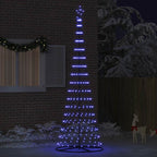 vidaXL LED-Weihnachtsbaum mit 355 LEDs Blau 302,5 cm Metall