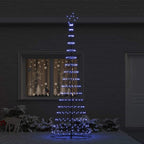 vidaXL LED-Weihnachtsbaum mit 355 LEDs Blau 302,5 cm Metall