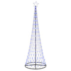 vidaXL LED-Weihnachtsbaum mit 355 LEDs Blau 302,5 cm Metall