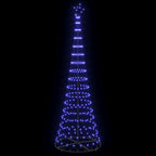 vidaXL LED-Weihnachtsbaum mit 355 LEDs Blau 302,5 cm Metall
