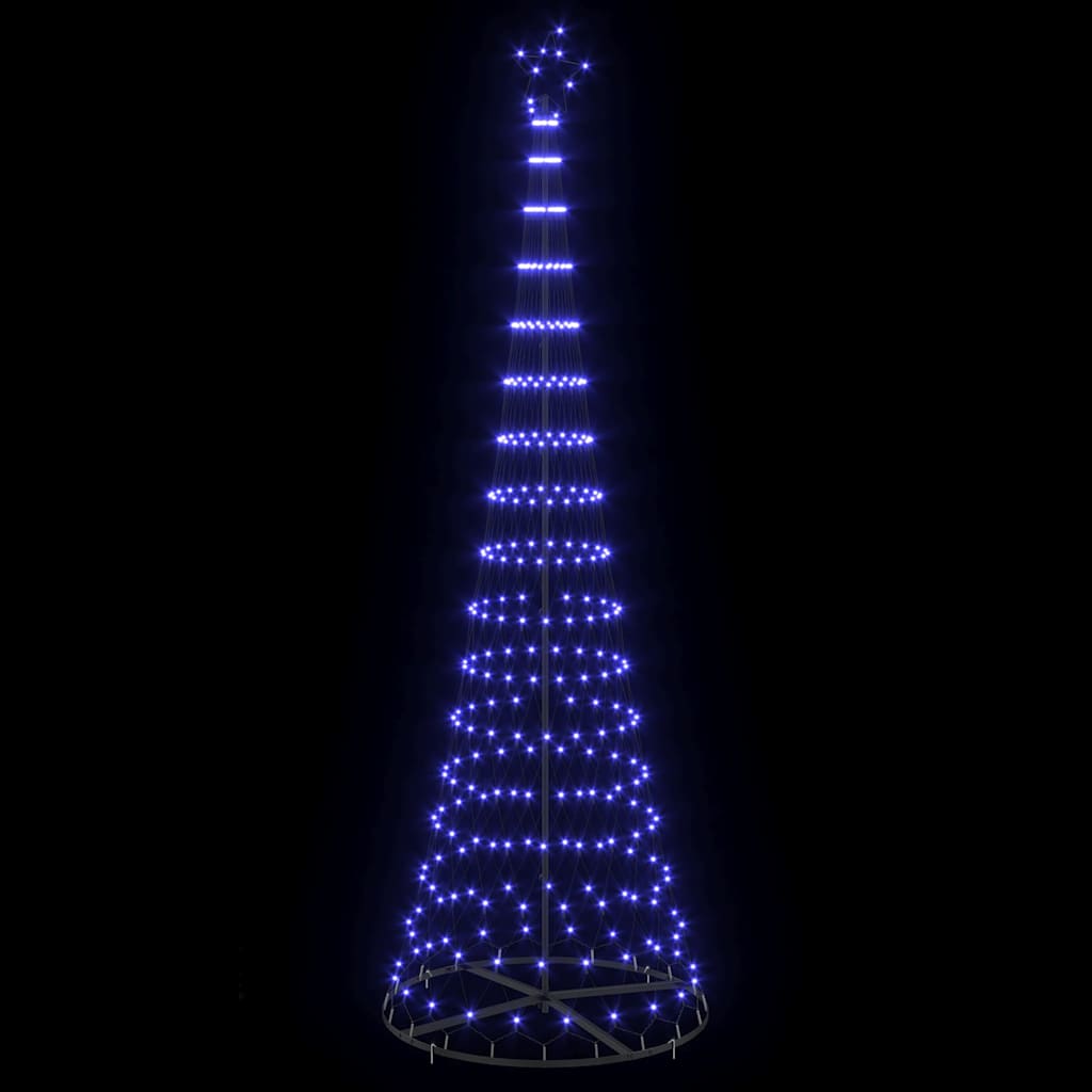vidaXL LED-Weihnachtsbaum mit 355 LEDs Blau 302,5 cm Metall