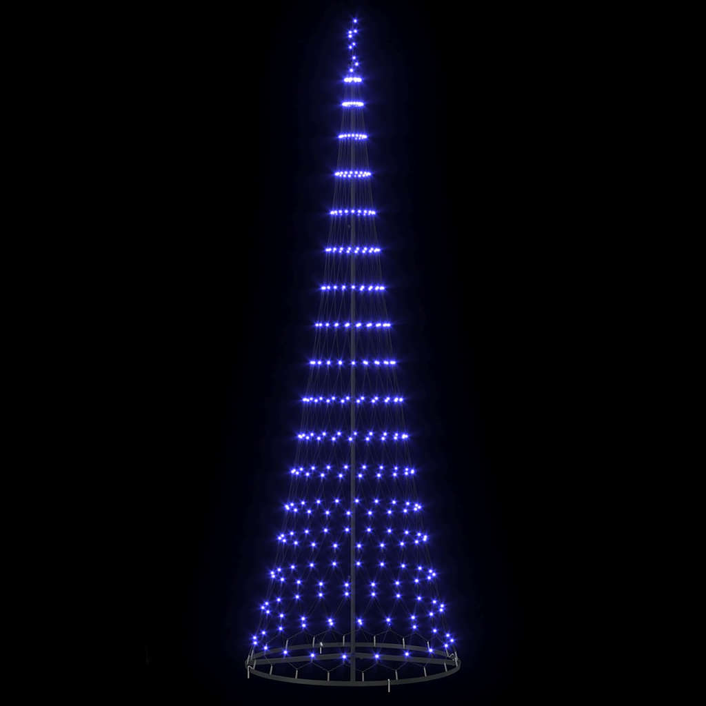 vidaXL LED-Weihnachtsbaum mit 355 LEDs Blau 302,5 cm Metall
