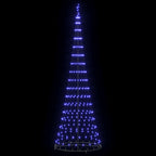vidaXL LED-Weihnachtsbaum mit 355 LEDs Blau 302,5 cm Metall