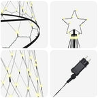 vidaXL LED-Weihnachtsbaum mit 555 LEDs Warmes Weiß 500 cm Metall